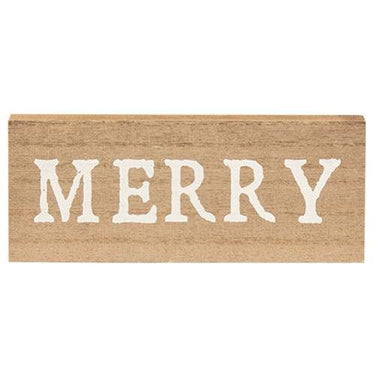 3 Set Merry Christmas Cardinal Block Stackers - The Fox Decor